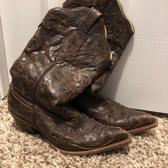 Women’s Corral Chocolate Cowboy Boots - Picture 2 of 4